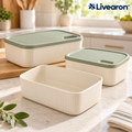 Livearon™ Sage-Lid Kitchen Storage Box Set