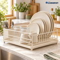 Livearon™ Cream Dish Drying Rack