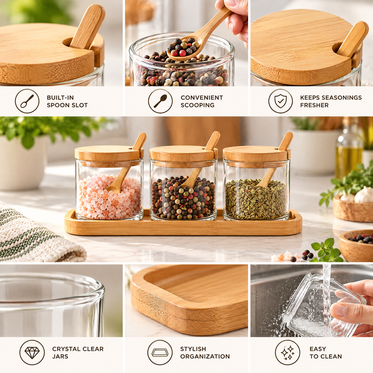Livearon™ Seasoning Jar Set with Spoons