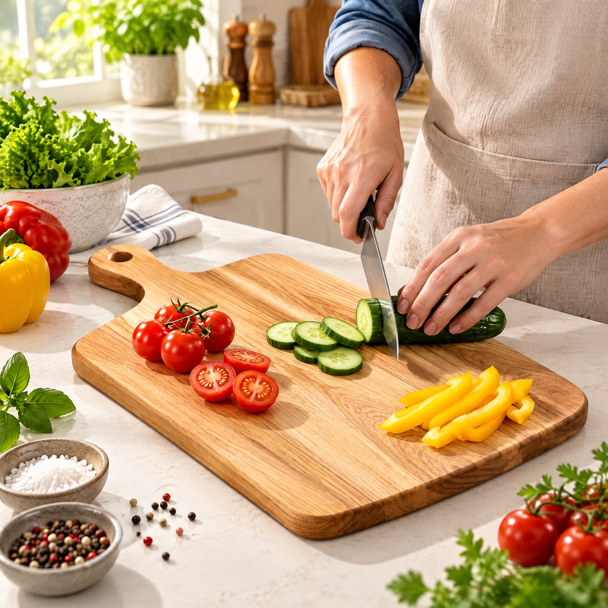 Livearon™ Wood Paddle Cutting Board