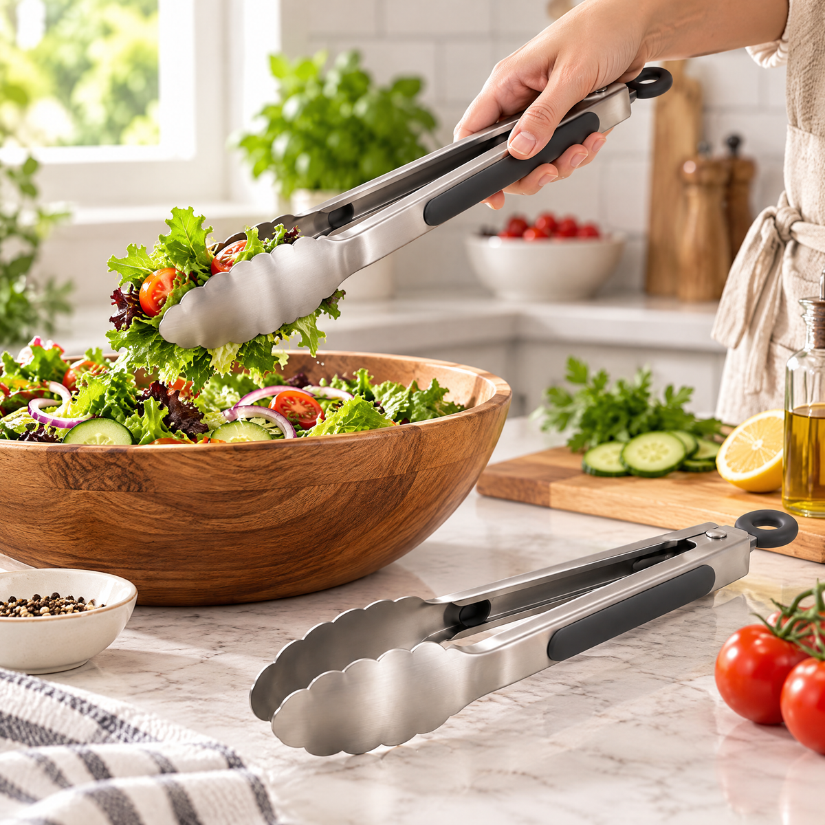 Livearon™ Stainless Steel Kitchen Tongs Set
