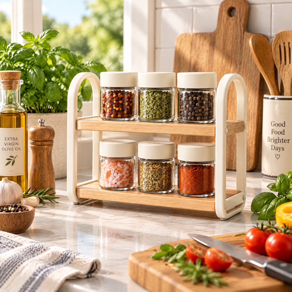 Livearon™ Two-Tier Spice Rack Set